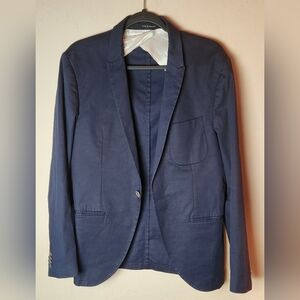Tiger of Sweden Men's Navy Blazer - Single-Button Sport Coat